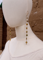 Aretes hematita dorados