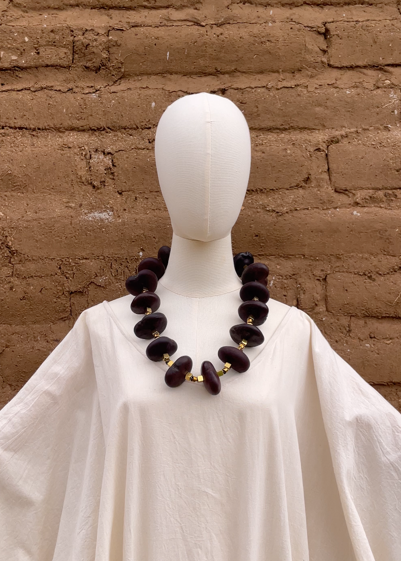 Collar corazón de mono con hematita