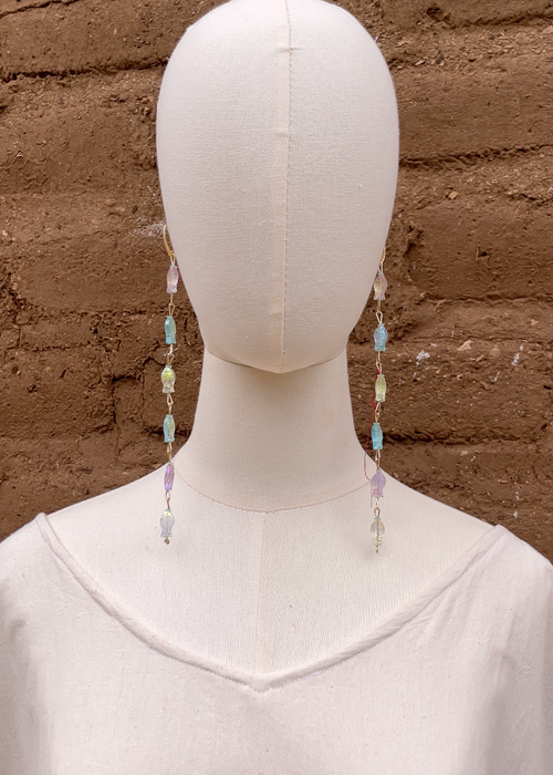Aretes de peces cristalinos