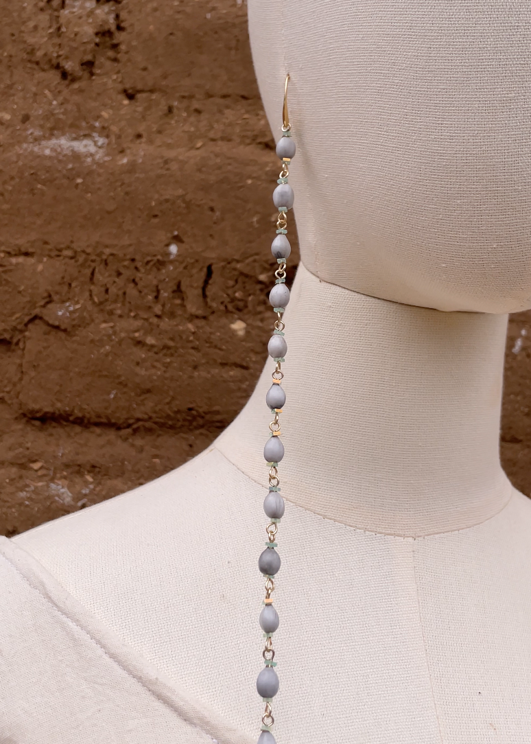 Aretes largos lágrimas