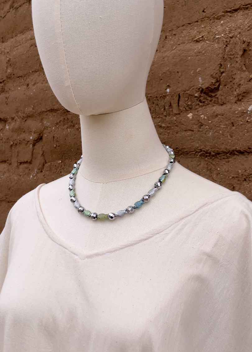Collar multipeces plateados