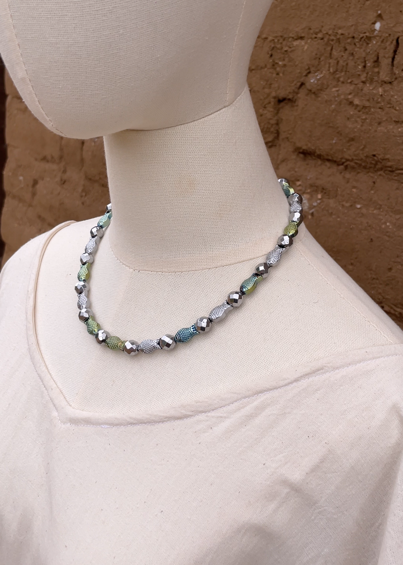 Collar multipeces plateados