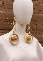 Aretes de carrizo con bule