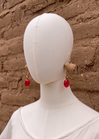 Aretes de pajaritos en barro rojo