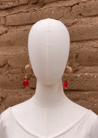 Aretes de pajaritos en barro rojo