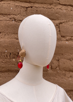 Aretes de pajaritos en barro rojo