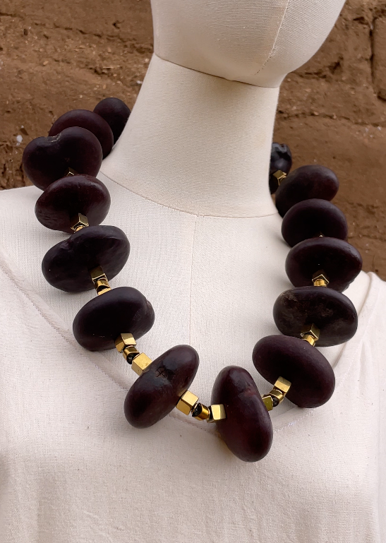 Collar corazón de mono con hematita