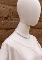 Collar camino de pececitos plateados