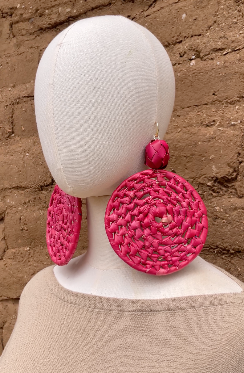 Aretes circulares de palma