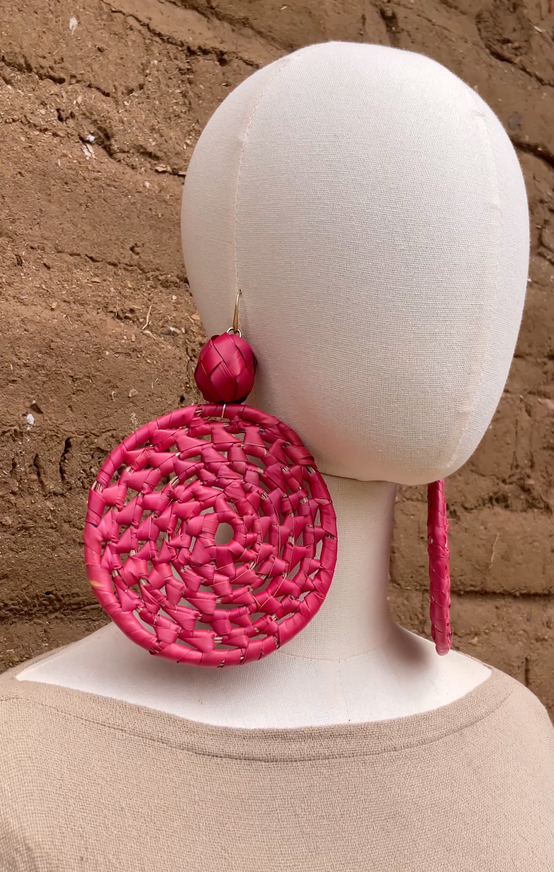 Aretes circulares de palma