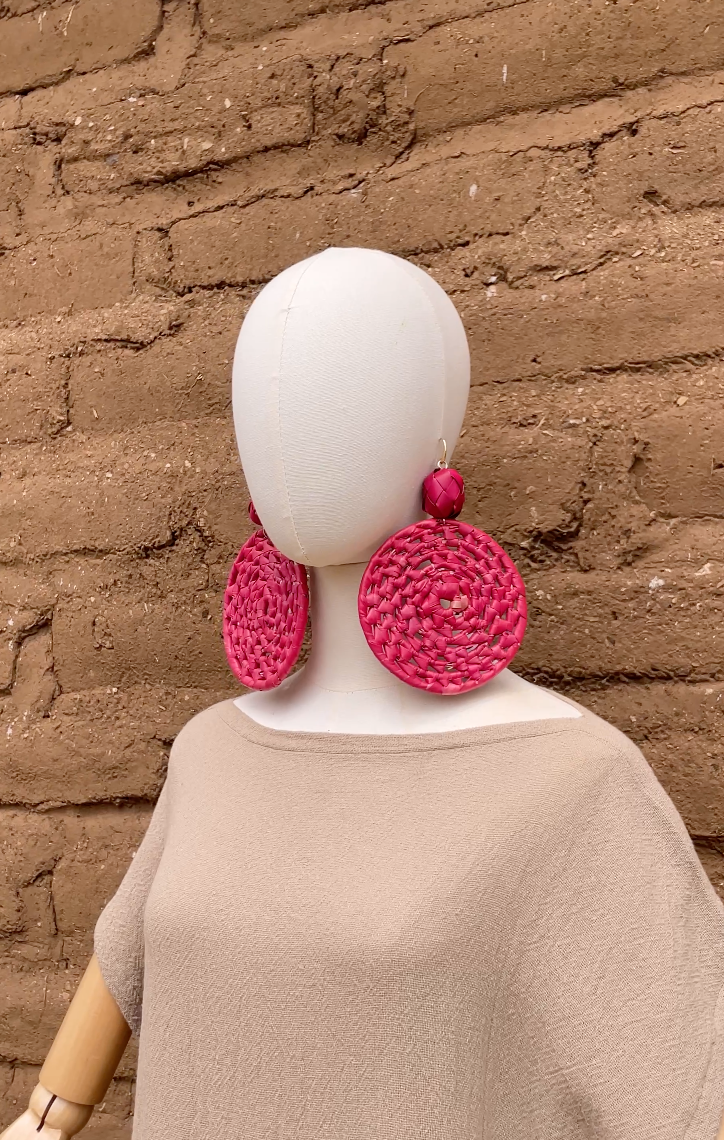 Aretes circulares de palma