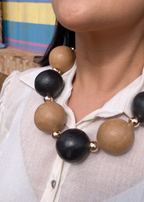 Collar de barro unicolor maxi