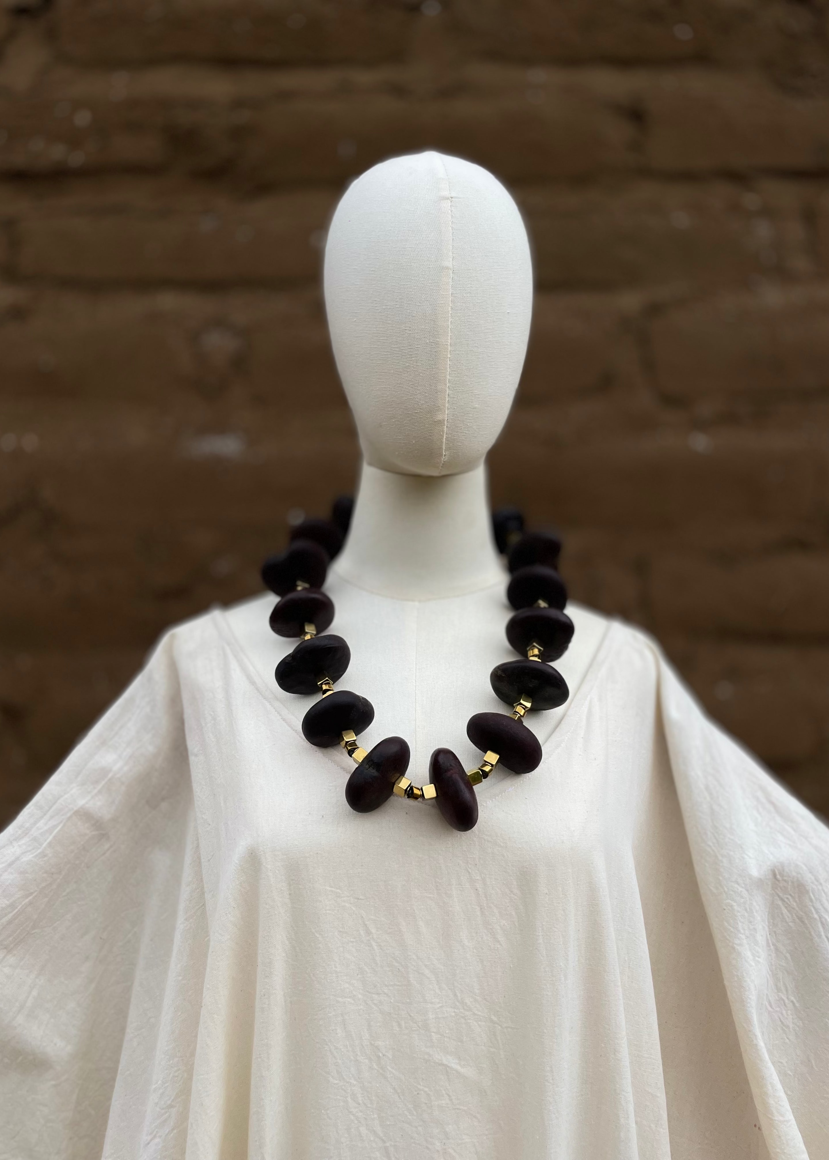 Collar corazón de mono con hematita